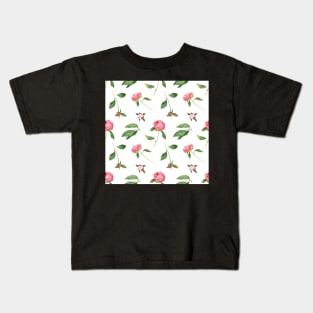 Romantic watercolor Peonies Kids T-Shirt